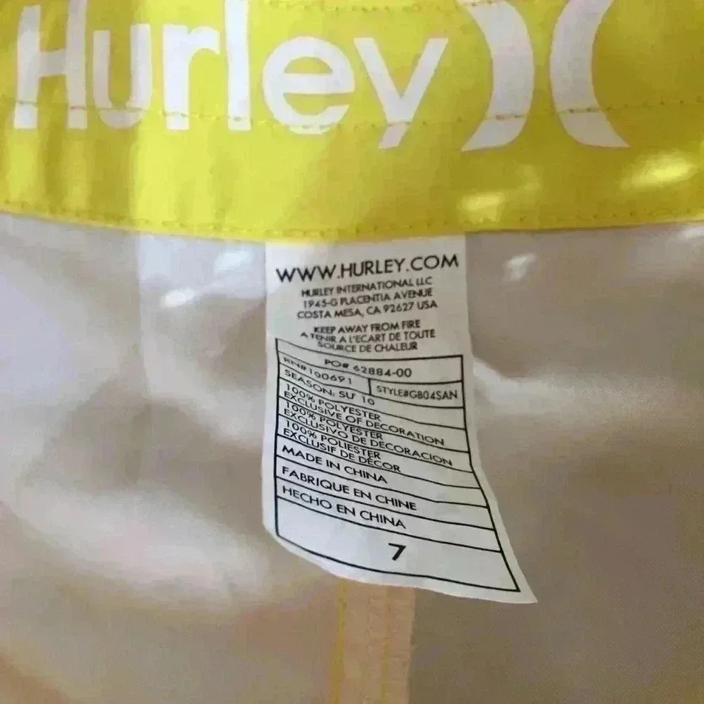 Hurley yellow sandy board shorts women